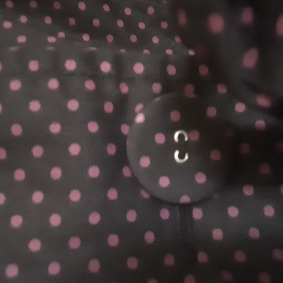 XXI Twist Polka Dot Full Button Down Dress Sz S - Picture 13 of 13
